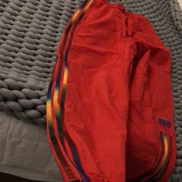 Red Adidas swish pants! Vintage style, never been worn, super cute and trendy! - Picture 13 of 14